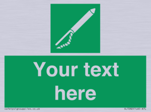 Custom sign safe condition Line throwing appliance